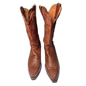 Dan Post Western Cowboy Boots Brown‎ Leather Prime Men's 10D